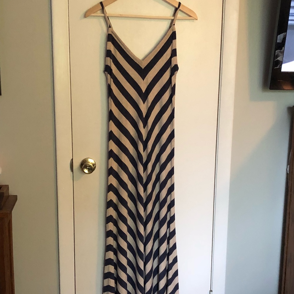 Matty M chevron maxi dress